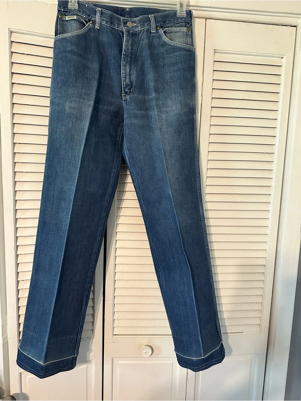 Men's Sunrider Two-Tone Blue Straight Jeans size 34x32